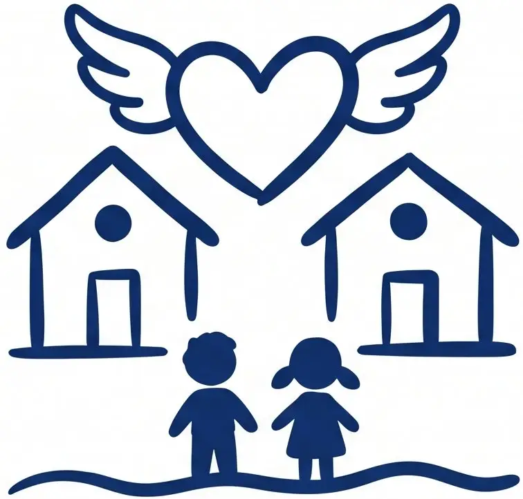 Dos escuelas, dos niños y un corazon con alas