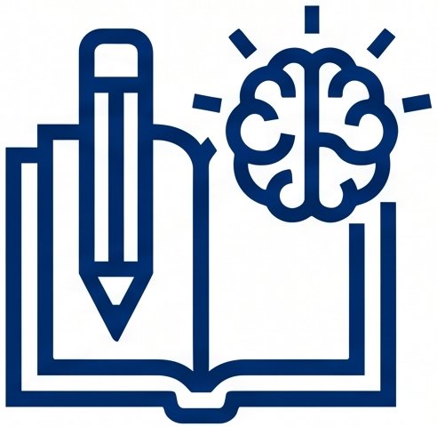 Un cuaderno, lapiz y cerebro